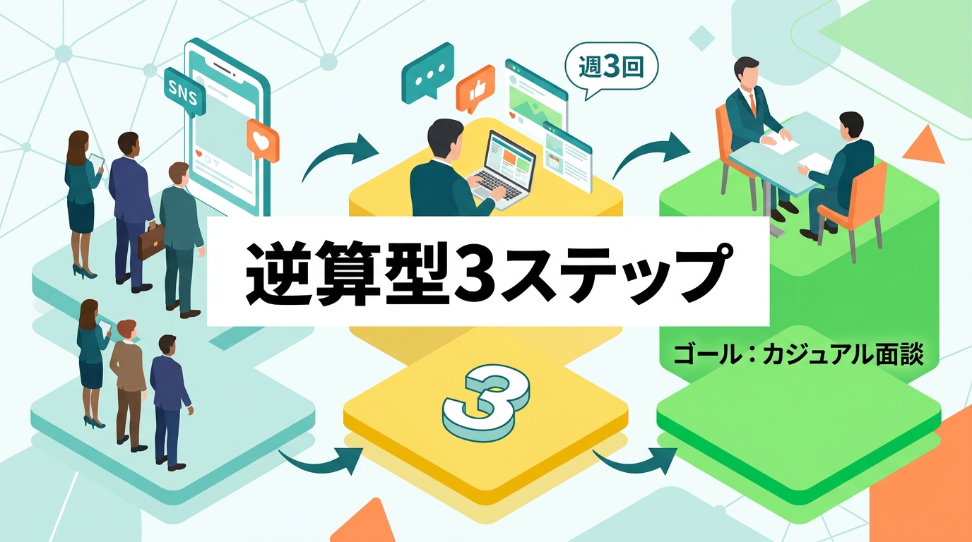 週3回の運用で成果を出す逆算型3ステップのSNS採用術とは?