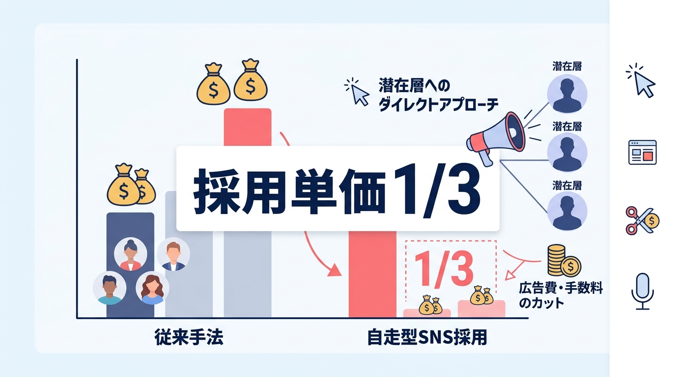 SNS採用による母集団形成で採用コストを3分の1に抑える仕組みとは？