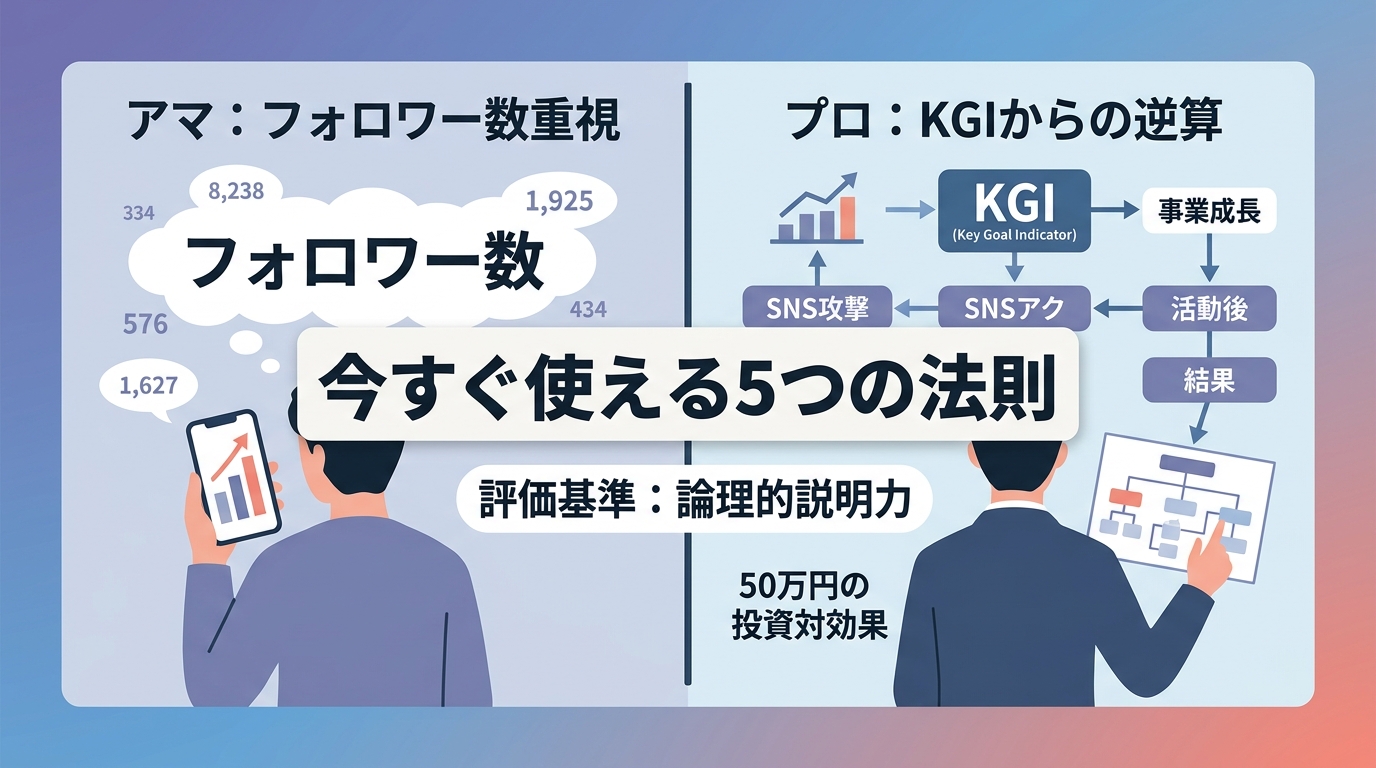SNS運用のプロと「ただのSNS好き」を分ける決定的な質問とは何か？