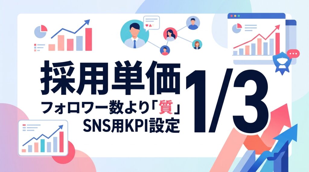 【SNS採用 KPI 設定】フォロワー数より「質」！採用単価1/3を実現する逆算型設計ガイド