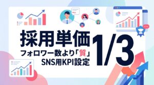 【SNS採用 KPI 設定】フォロワー数より「質」！採用単価1/3を実現する逆算型設計ガイド