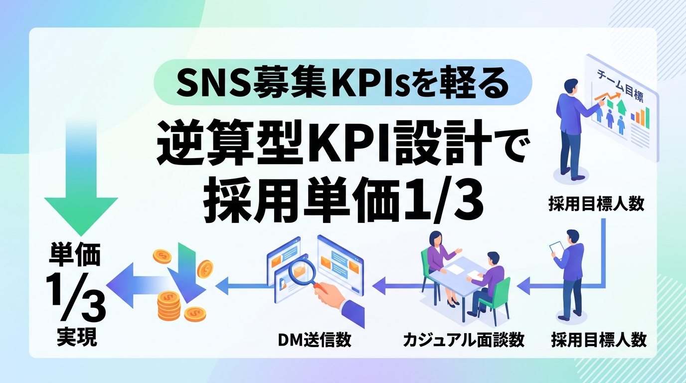 採用単価1/3を実現する逆算型のKPI設計ステップとは？