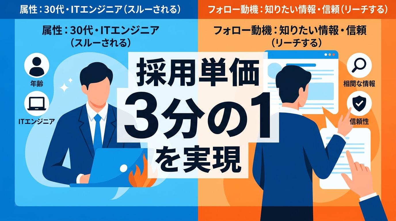 SNS採用のペルソナ設計で「属性」よりも「フォロー動機」が重視される理由とは？