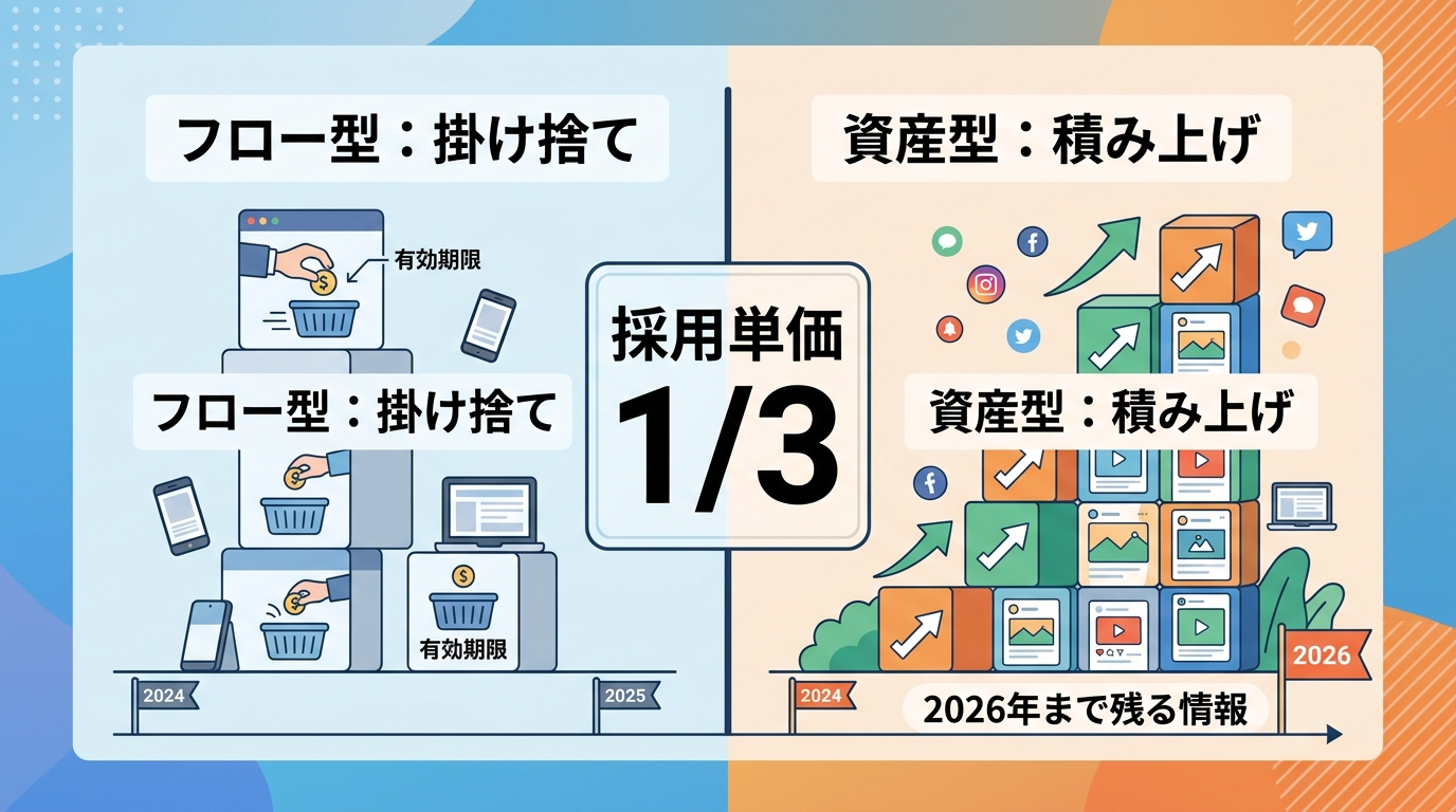 なぜSNS採用広報は採用単価を1/3に下げる「資産型投資」なのか？