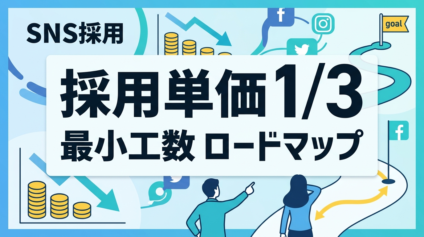 SNS採用の母集団形成方法｜採用単価1/3を実現する最小工数の逆算型運用ロードマップ