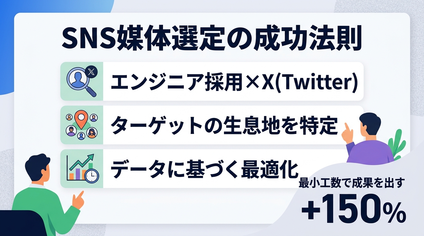 最小工数で成果を出すSNS採用の媒体選定とターゲット選定の方法とは？