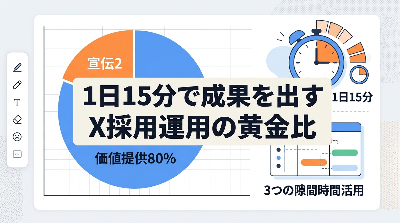 1日15分のルーティンで成果を出すX採用運用の具体的なやり方とは?