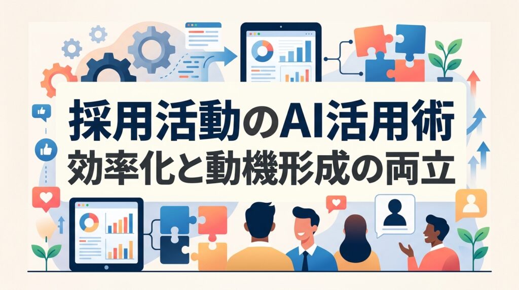 採用活動のAI活用事例｜効率化と動機形成を両立し、採用単価を3分の1にする運用術