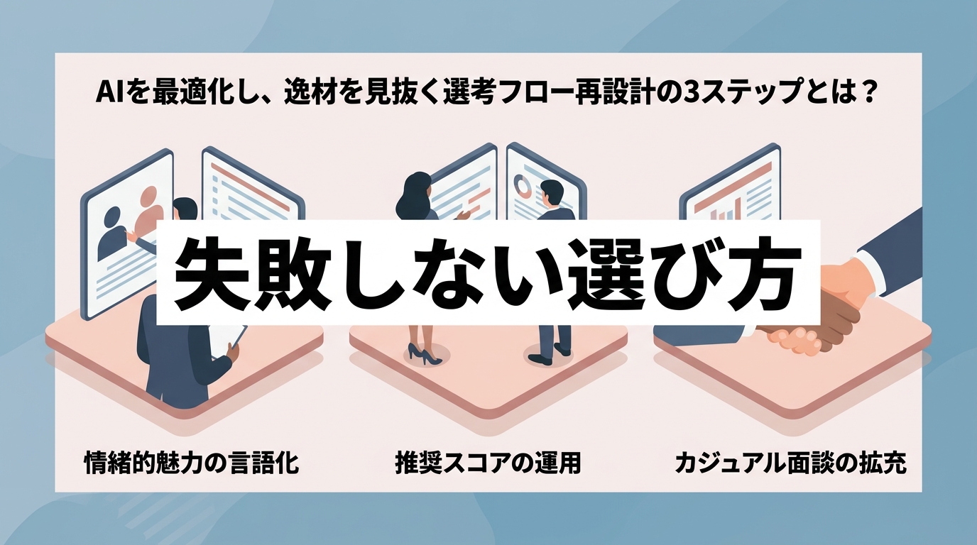 AIを最適化し、逸材を見抜く選考フロー再設計の3ステップとは?