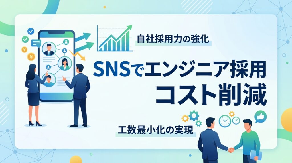 【エンジニア採用の費用削減】SNS活用で採用単価50万円と現場の工数最小化を実現