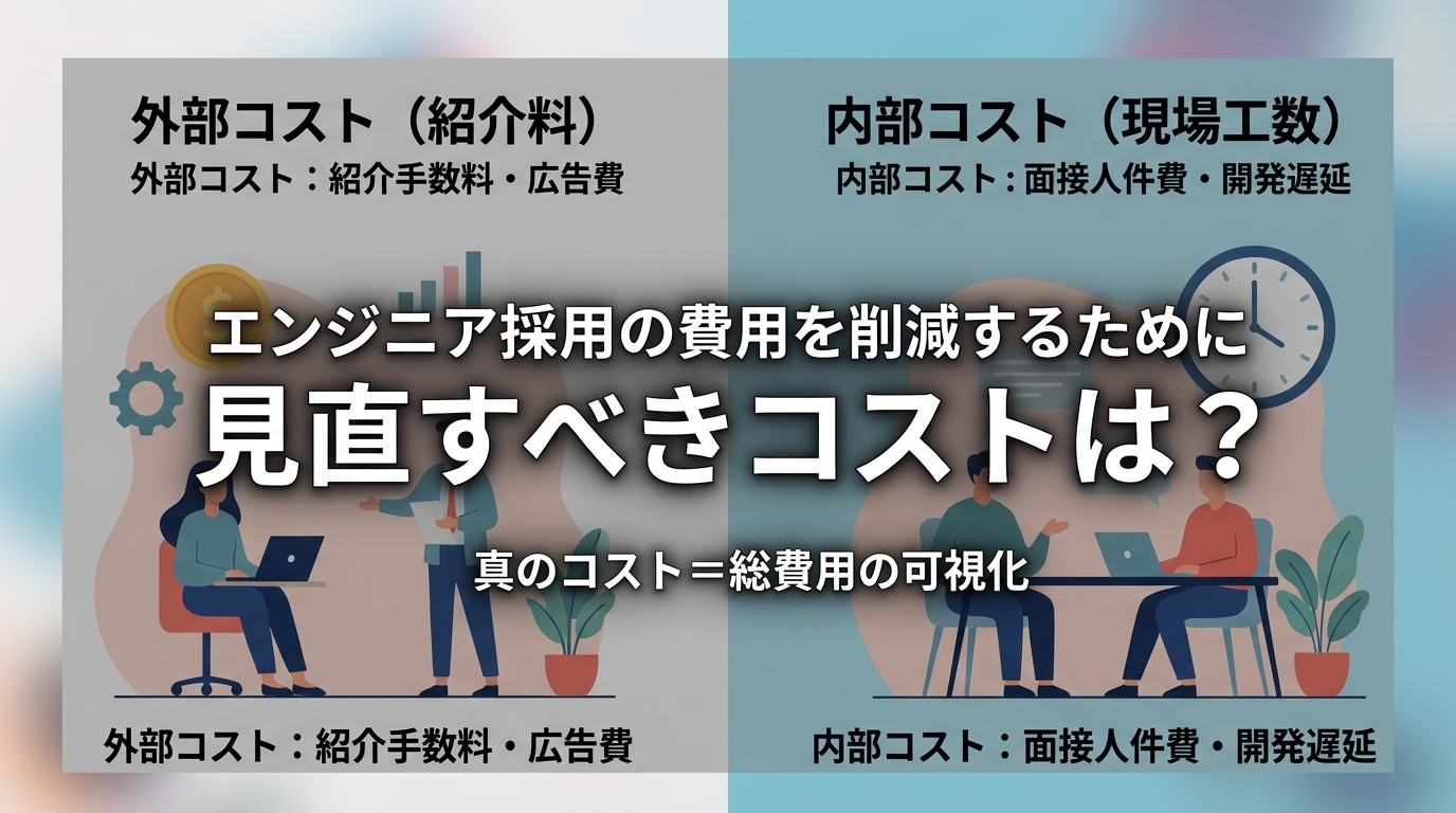 エンジニア採用の費用を削減するために見直すべきコストとは?