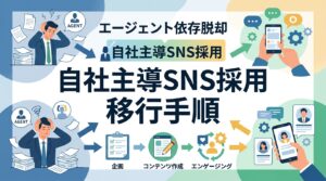 エージェント依存を脱却！採用単価50万円を実現する自社主導型SNS採用の移行手順