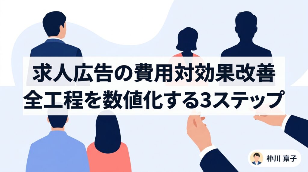 【求人広告の費用対効果を改善】全工程を数値化しボトルネックを特定する3ステップ