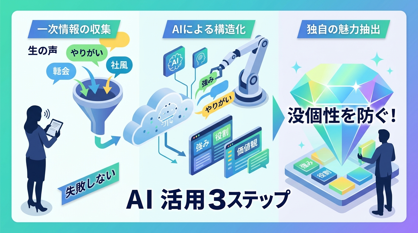 生の声から自社独自の魅力を抽出するAI活用の3ステップとは?