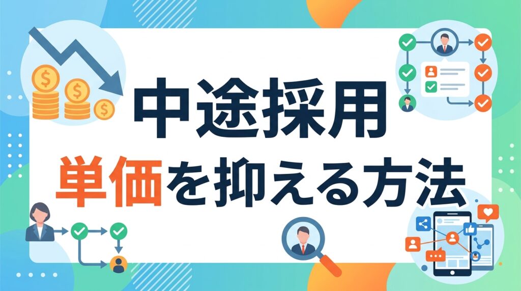 中途採用の単価を抑える方法｜選考フローの改善とSNS活用で採用コストを最小化