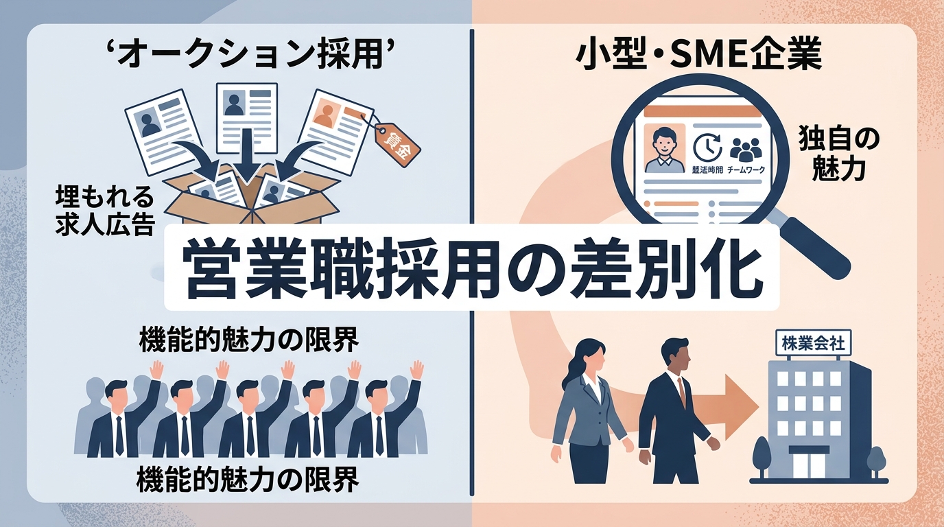 なぜ従来の求人広告では営業職の採用差別化が難しいのか?