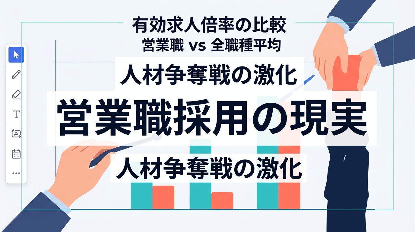 営業職の採用難易度が2倍以上に高まっている理由とは?