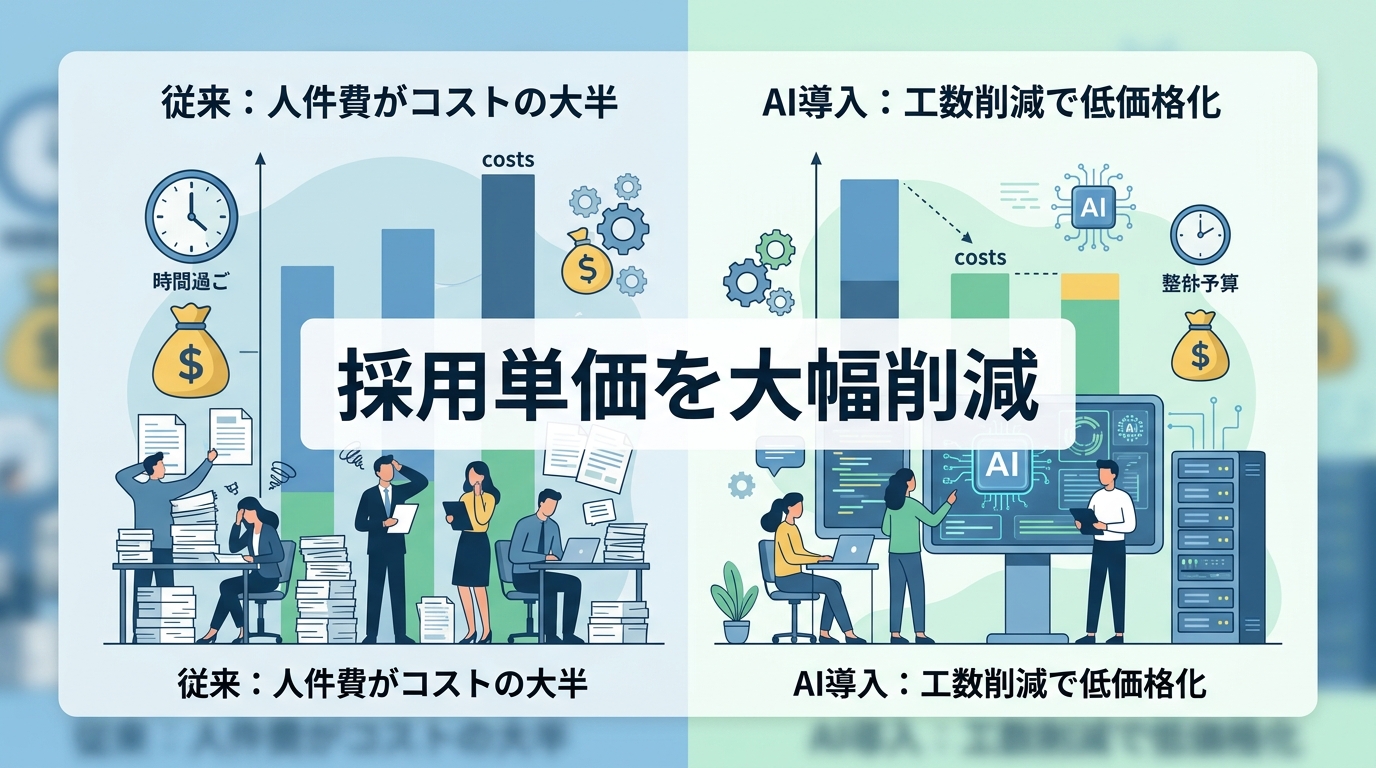 なぜスカウト代行にAIを導入すると採用単価を3分の1にできるのか?