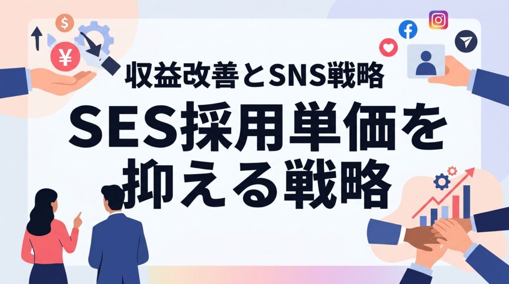 SESの採用単価を抑えたい！採用単価3分の1を実現する収益構造の改善とSNS戦略
