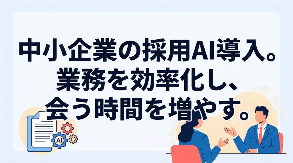【中小企業の採用AI導入】ChatGPTで業務を効率化し「会う」時間を増やす手順