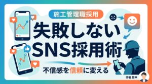 【採用単価3分の1】施工管理職をSNSで採用！若手の不信感を信頼に変える運用体制の作り方