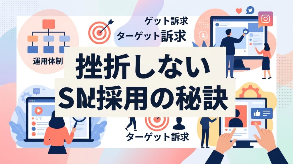 SNS採用 成功の秘訣｜採用単価3分の1を実現する、挫折しない運用体制とターゲット訴求術