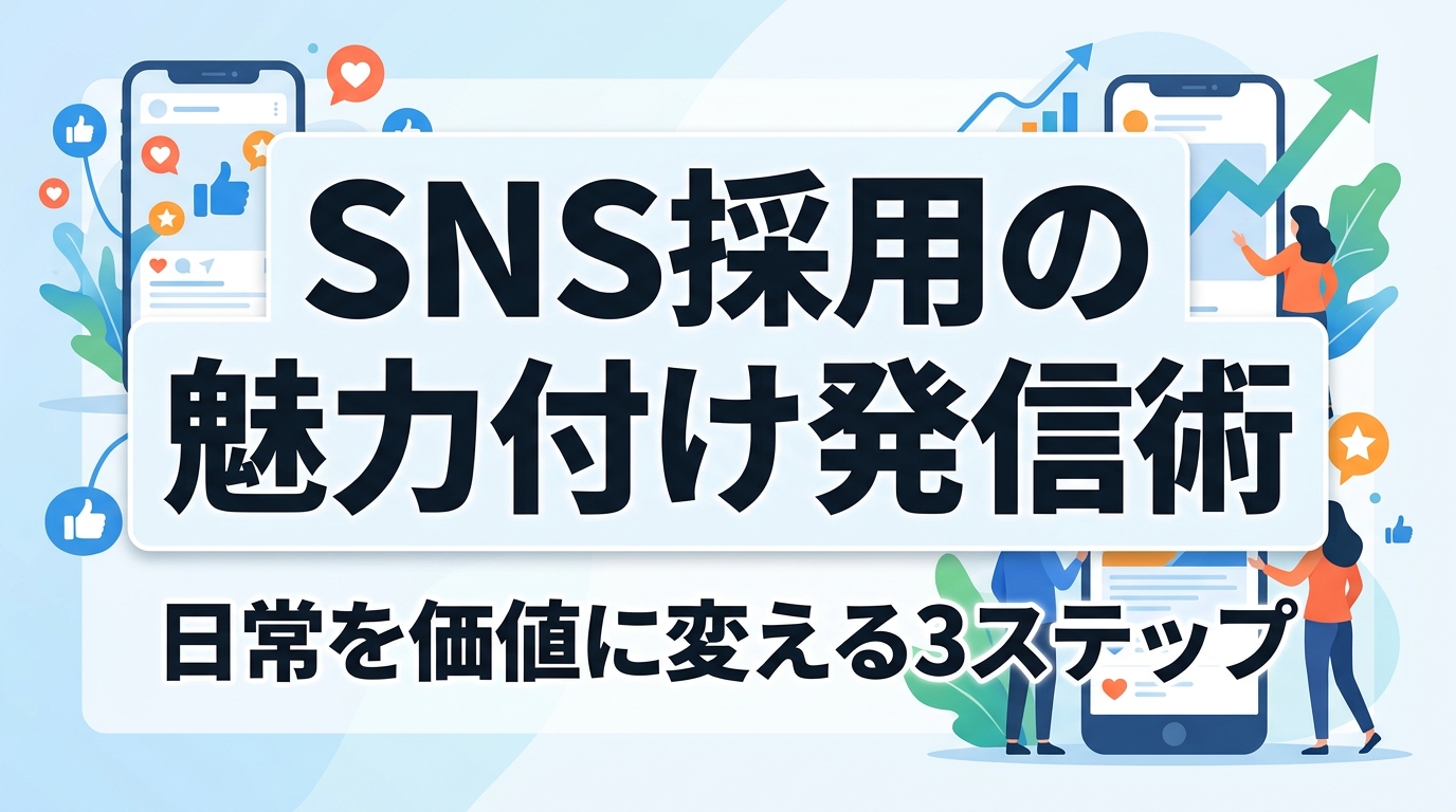 SNS求人で成果を出す魅力付け発信の具体策｜日常を「選ばれる価値」に変える3ステップ