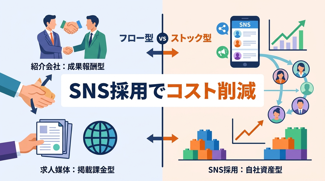 SNS採用の費用相場は?求人媒体や紹介会社と比較したコストメリットを解説