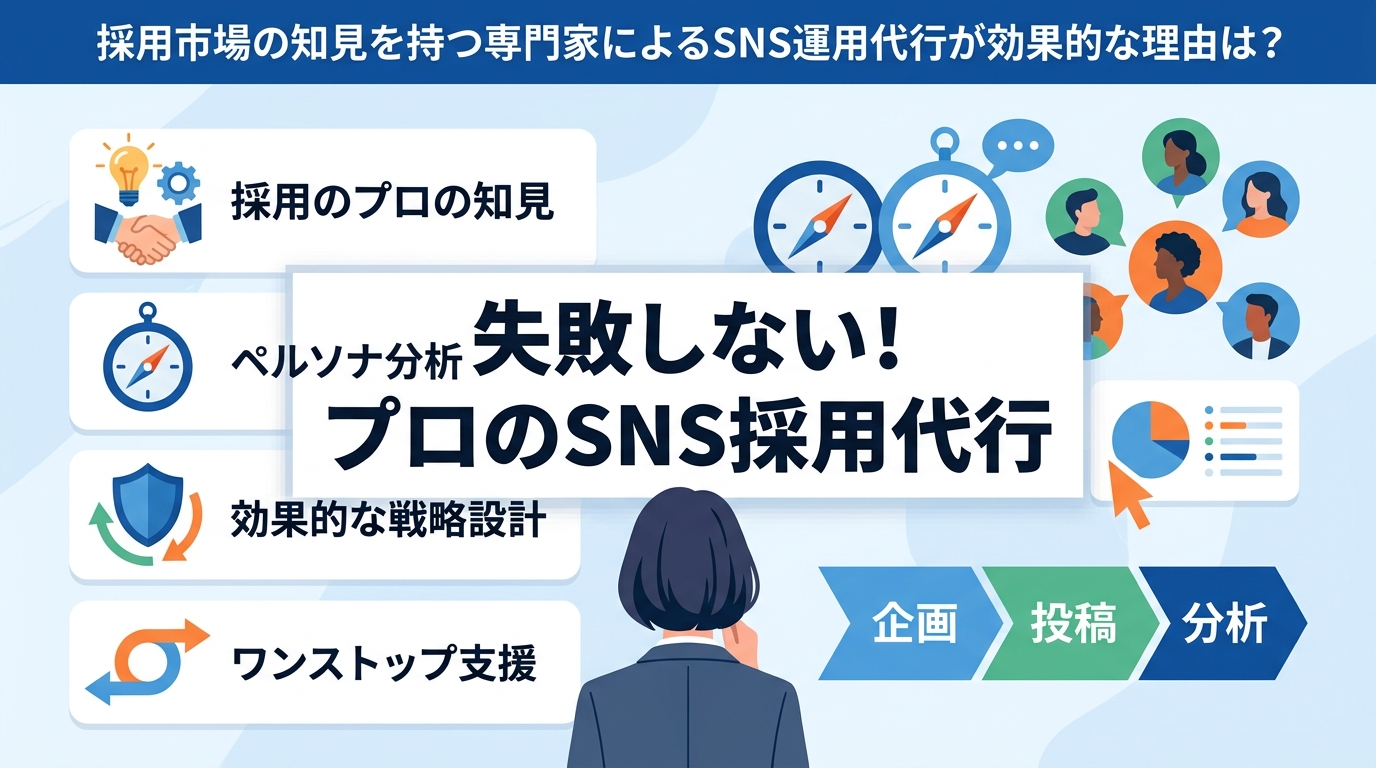 採用市場の知見を持つ専門家によるSNS運用代行が効果的な理由は?