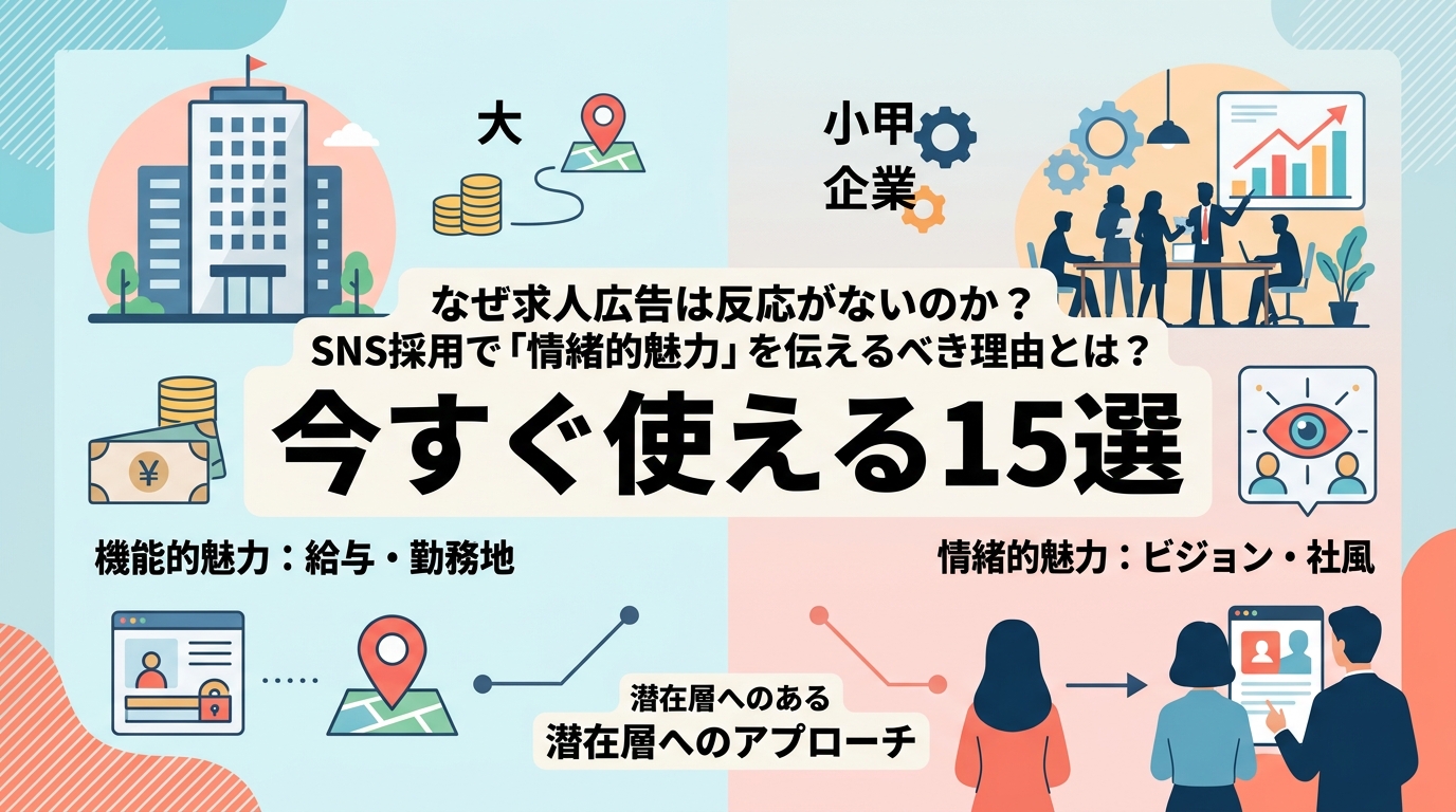 なぜ求人広告は反応がないのか?SNS採用で「情緒的魅力」を伝えるべき理由とは?