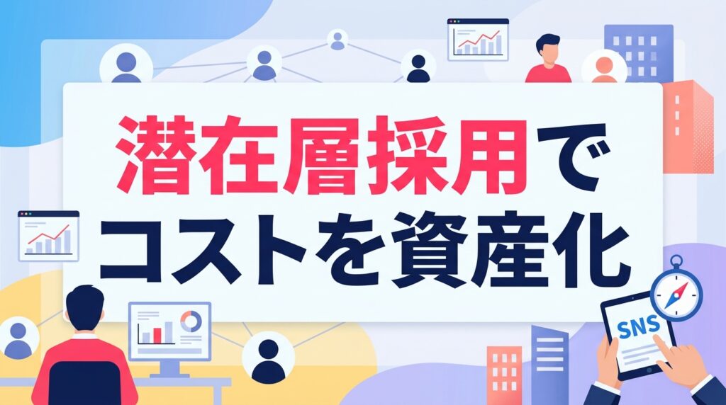 潜在層採用でコストを資産化！採用単価を1/3に下げる脱エージェントのSNS戦略