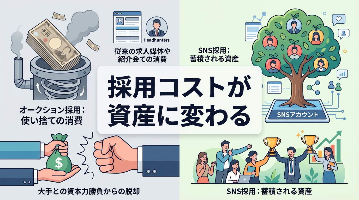 従来の求人媒体や紹介会社による採用コストが高騰し続ける理由とは?