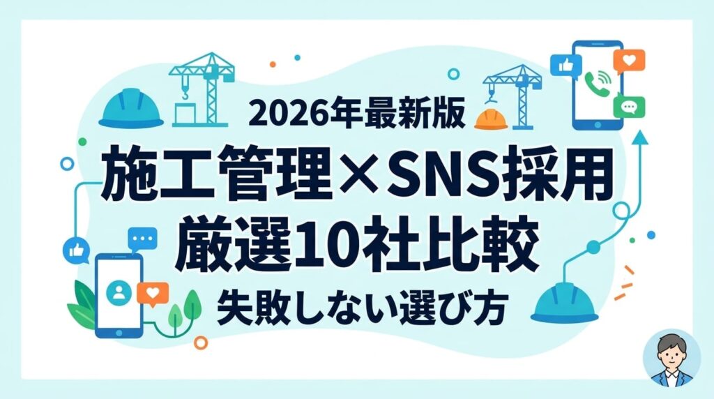 施工管理採用SNSおすすめ10選を比較！転職潜在層に届く代行会社【2026年最新】