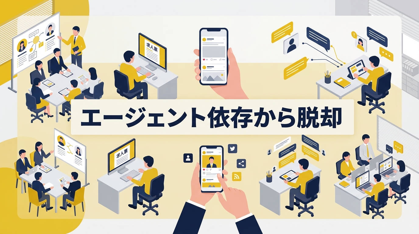 エージェント依存から脱却し採用単価を抑える具体的な手順は?