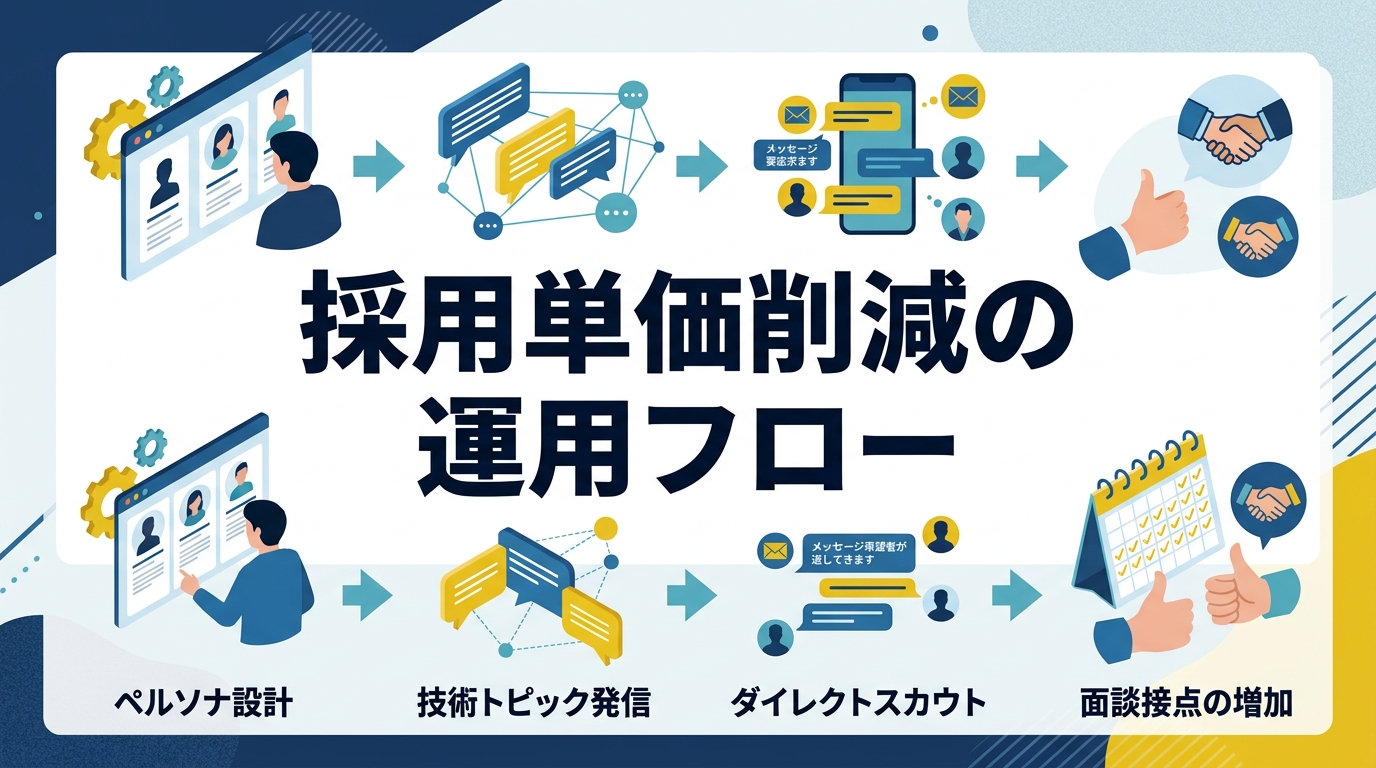 採用単価を3分の1に抑えたエンジニア採用の成功事例と運用フローは?