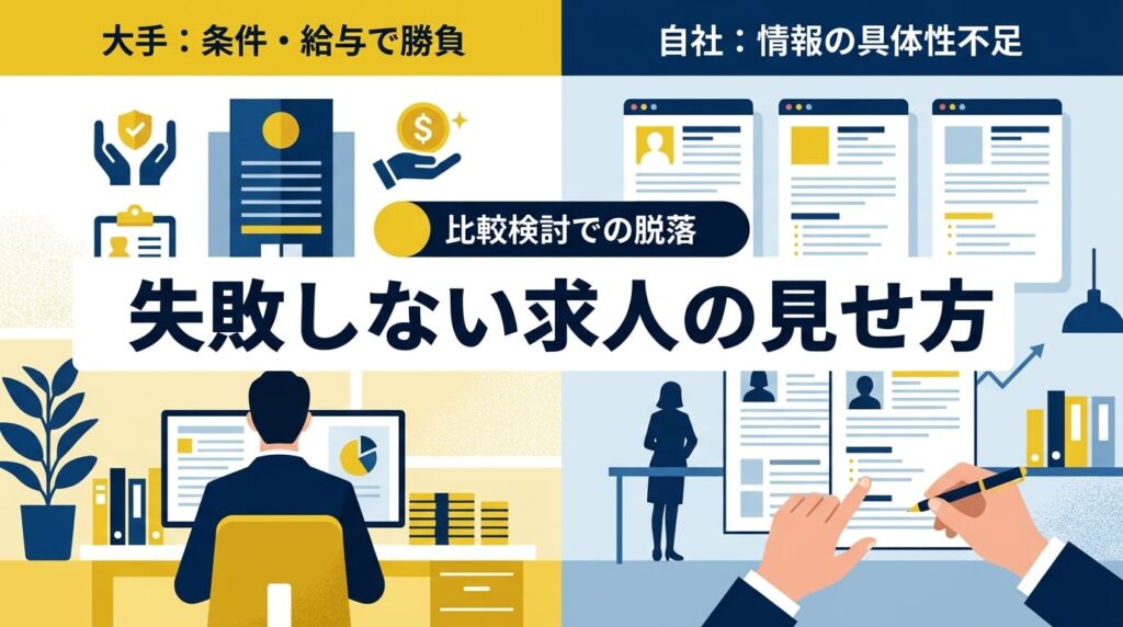 自社の求人が競合他社と比較して選ばれない原因は何か？