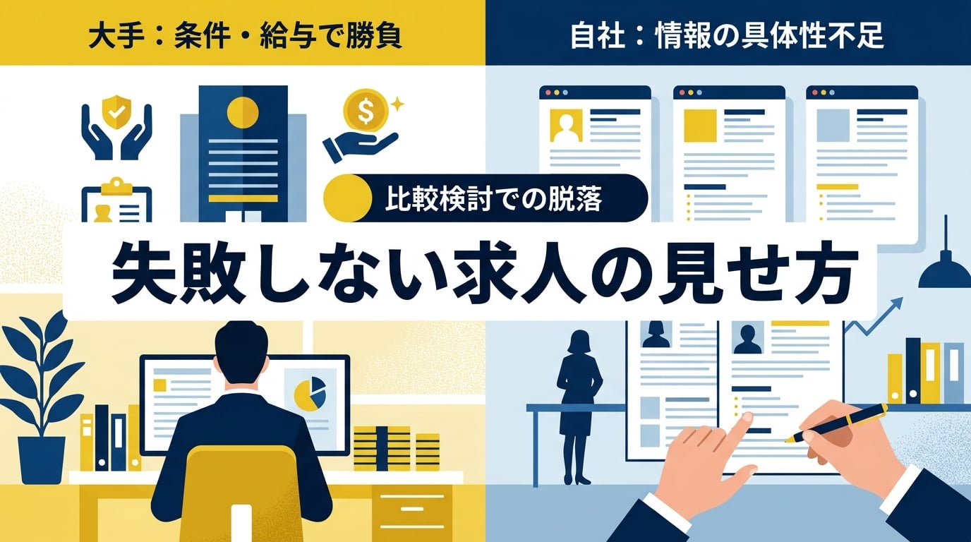 自社の求人が競合他社と比較して選ばれない原因は何か？