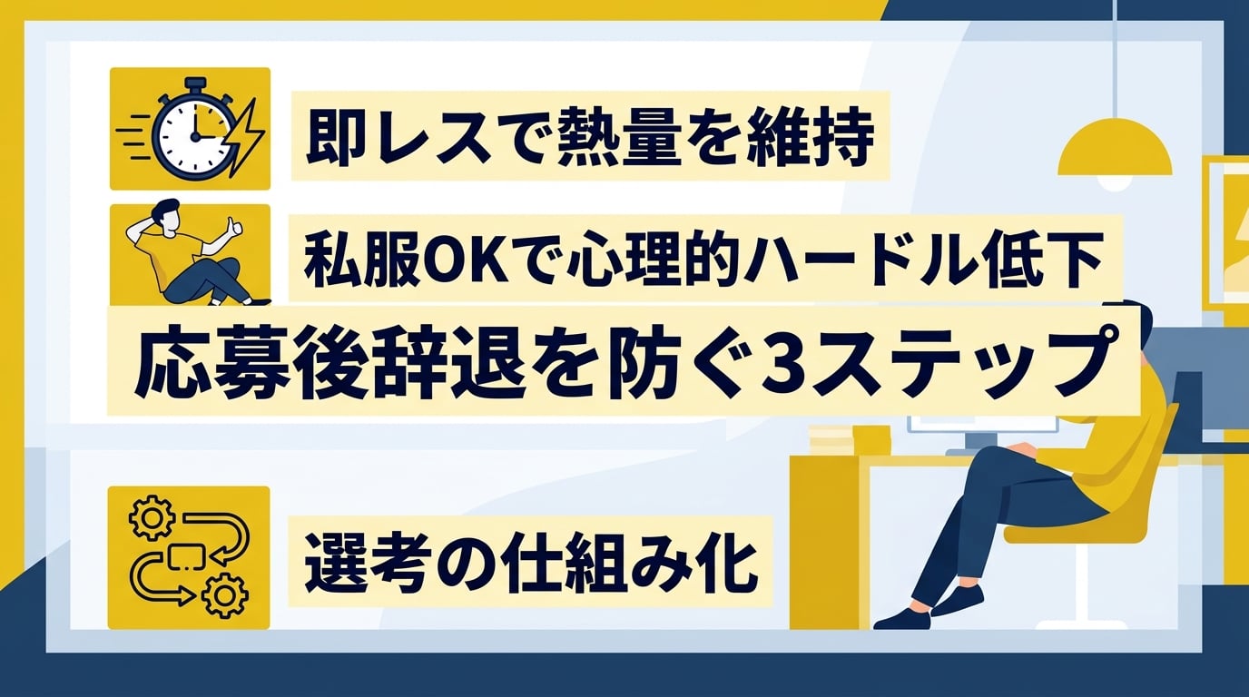 応募後の辞退を防ぎ面接設定率を最大化させる仕組みとは？