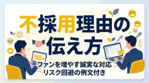 【例文付】不採用理由の伝え方｜リスクを抑えつつ自社のファンを増やす誠実な対応手順