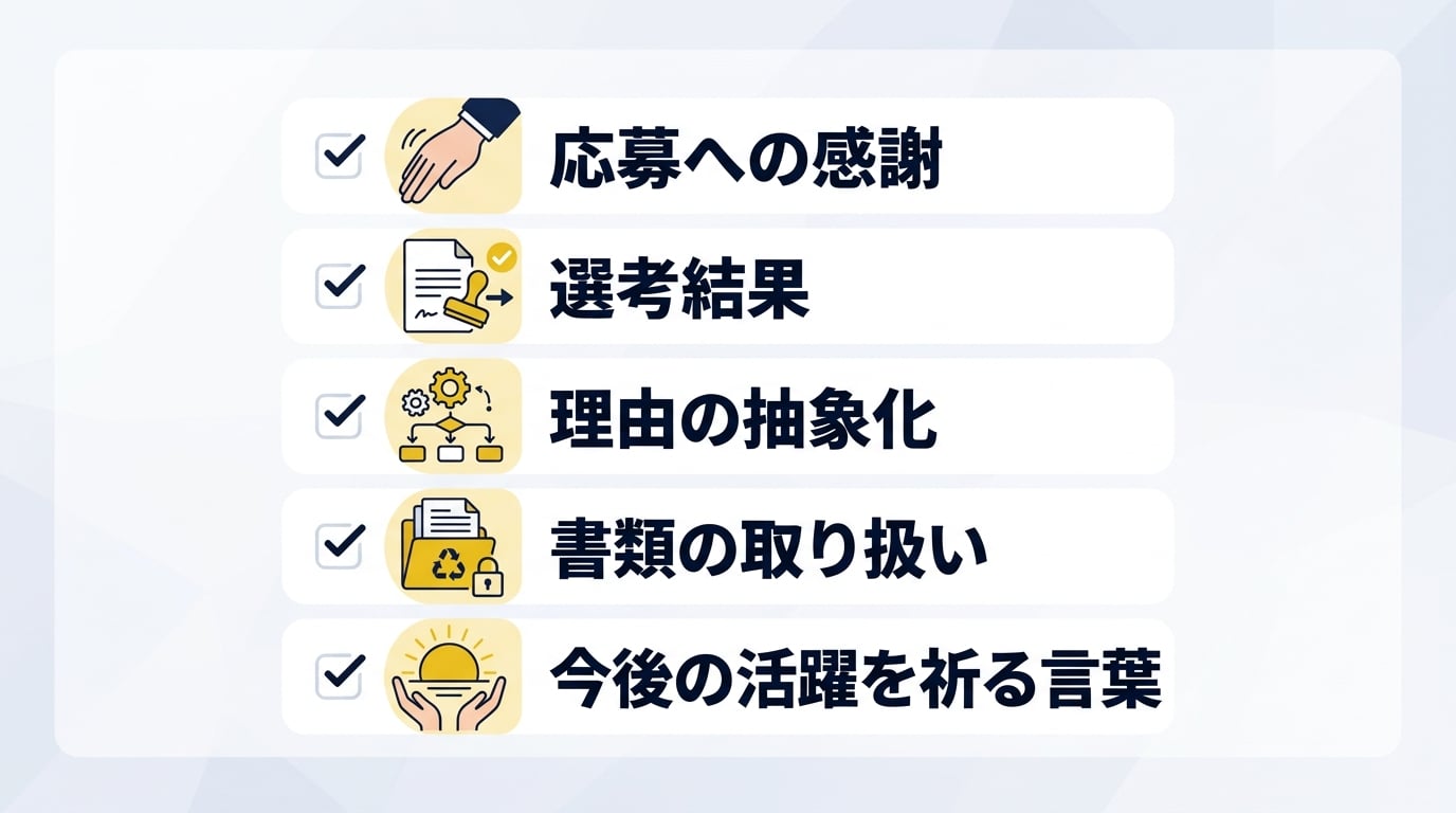 法的リスクを回避しながら誠実さを伝える不採用理由の構成案とは何か?