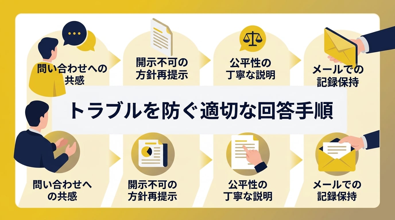 不採用理由を詳しく聞かれた際にトラブルを防ぐ適切な回答手順とは?
