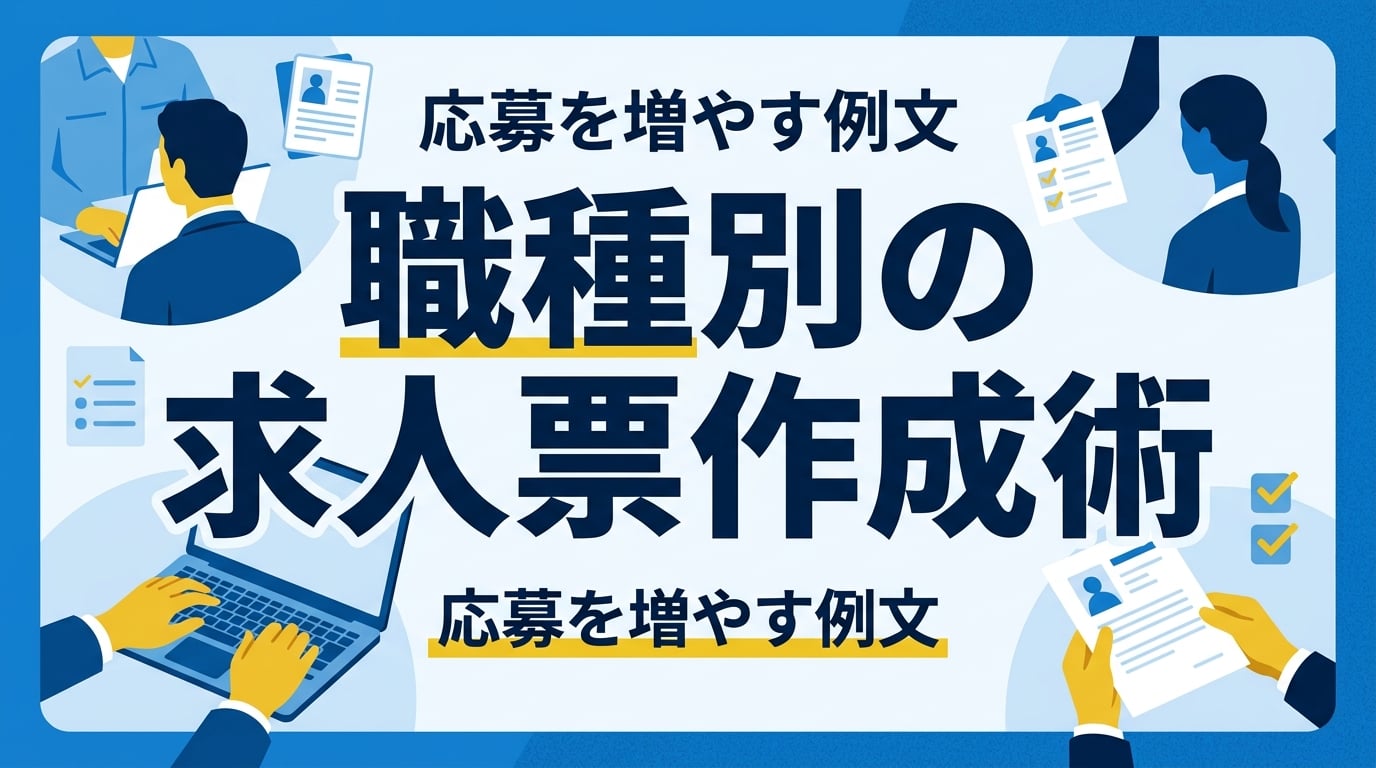 【職種別】求人票の書き方|エンジニアや営業が重視する情報の優先順位と応募を増やす例文