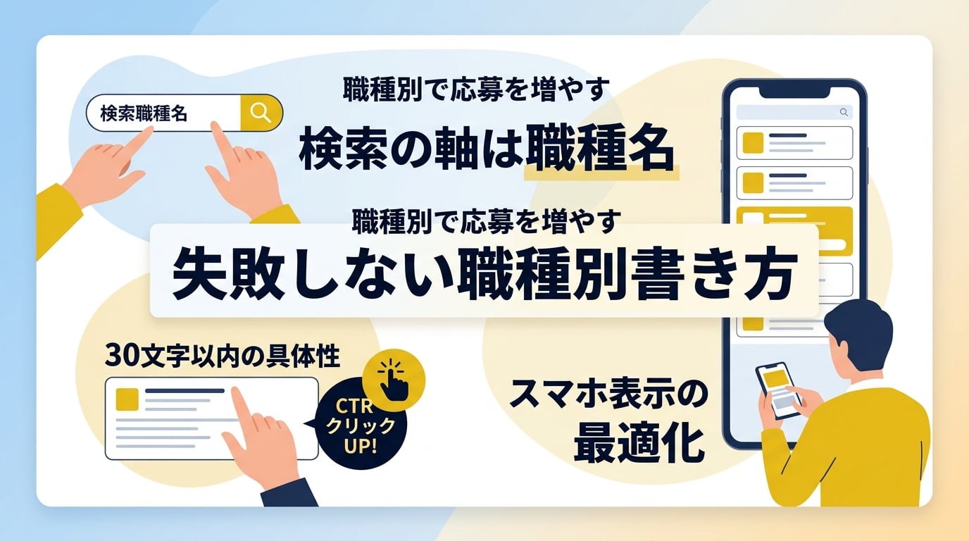職種別で求人票の書き方を最適化すべき理由は何か?