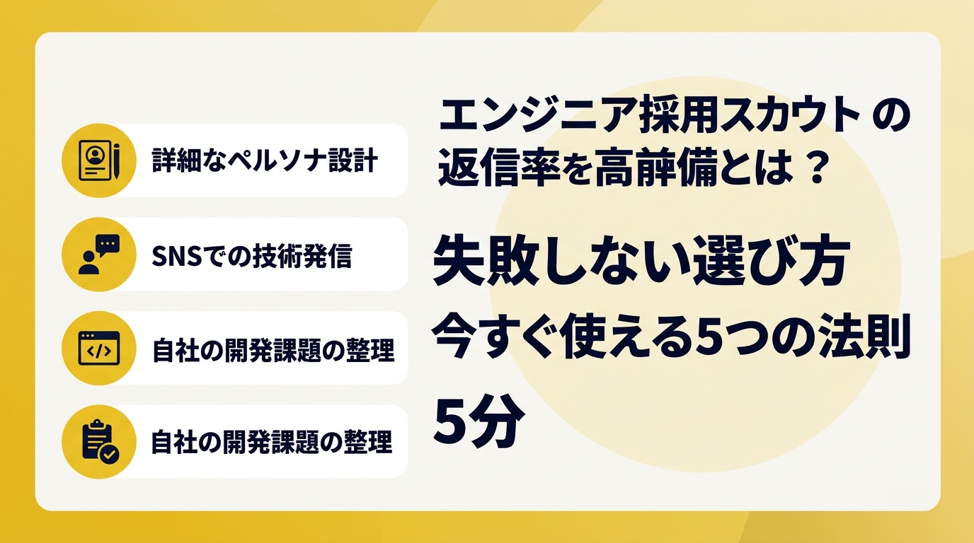 エンジニア採用スカウトの返信率を高めるための事前準備とは?