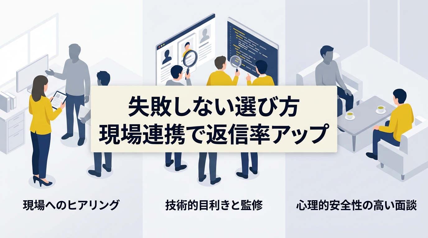 現場エンジニアと連携してスカウトの返信率を改善する手順とは?