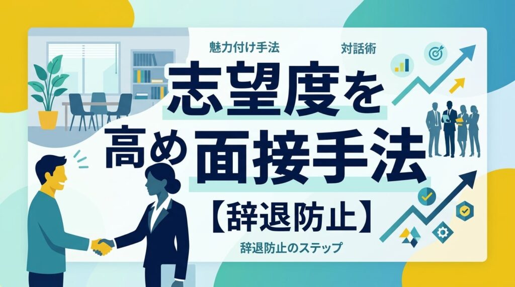 【辞退防止】面接の魅力付け手法｜候補者の転職軸を志望度に変える対話のステップ