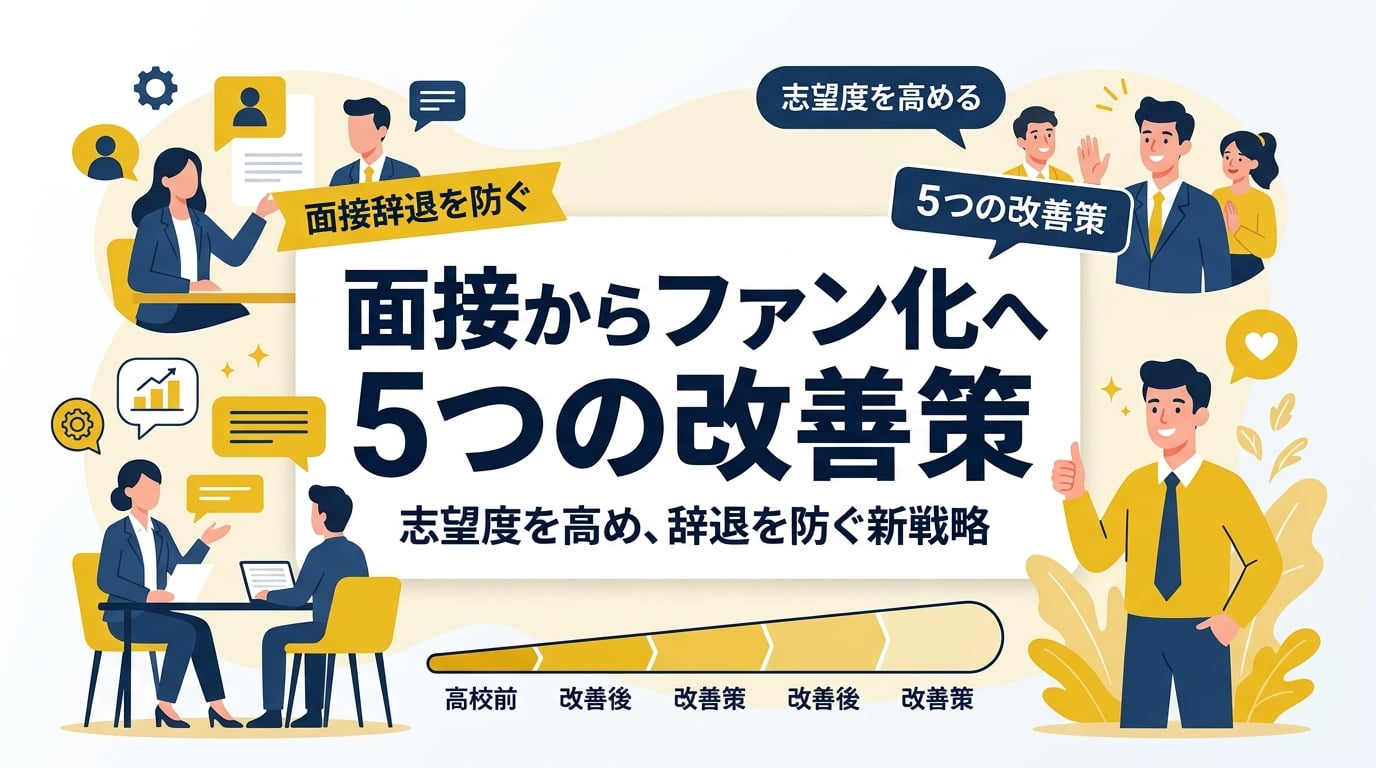【面接辞退対策】評価の場を「動機形成」の場へ。候補者の志望度を高める5つの改善策