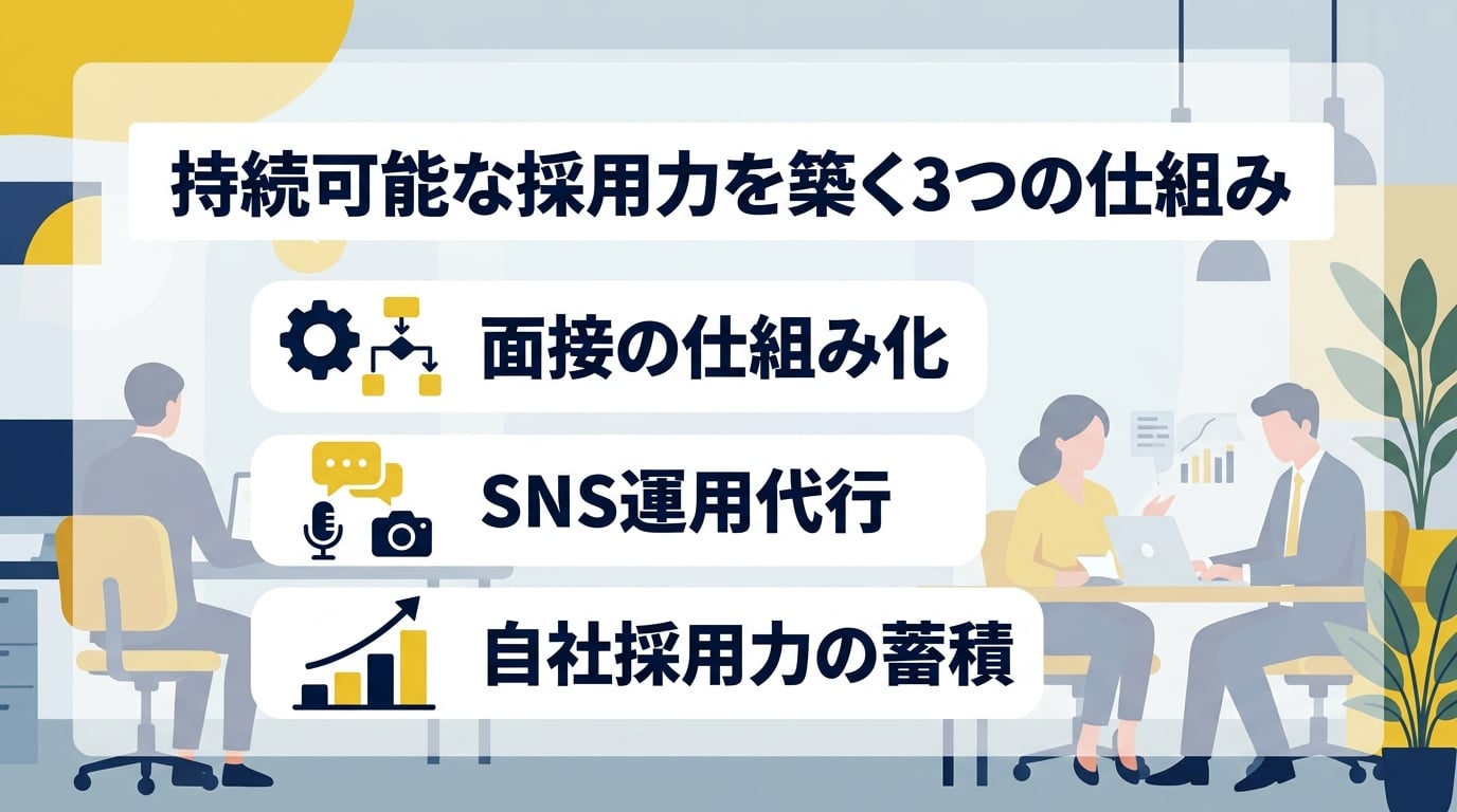 属人的な面接から脱却し自社採用力を永続的に高める仕組みとは?