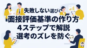 面接官の評価基準を作成する4ステップ｜ハイパフォーマー分析で選考のズレを防ぐ手順