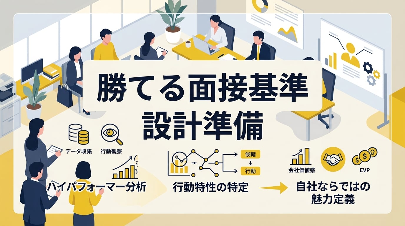 自社のハイパフォーマー分析から「勝てる」面接評価基準を設計する準備とは?